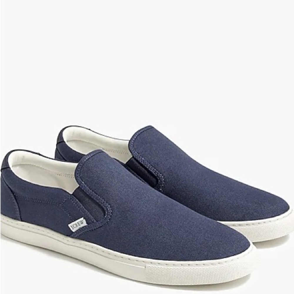 J Crew Navy Washed Canvas shoe
